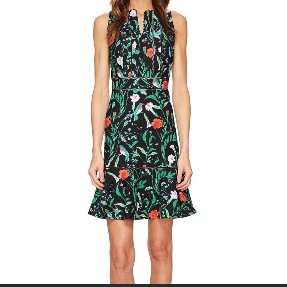 Kate Spade Jardin Tile Jacquard Dress